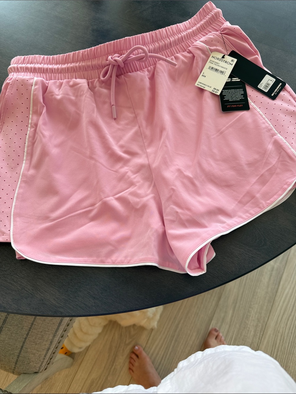 Nordstrom Light Pink Athletic Drawstring Shorts
